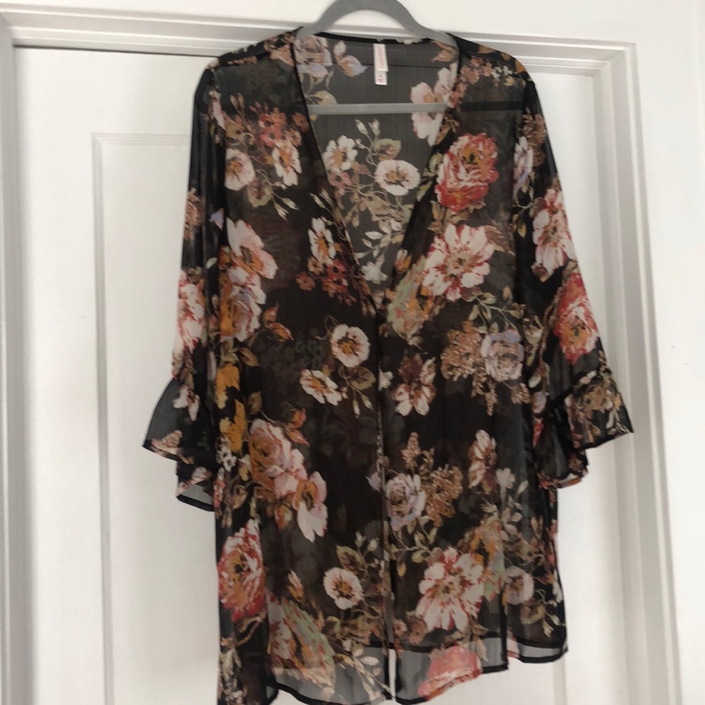 Xhilaration black sheer cardigan